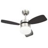 vidaXL Ventilateur de plafond lampe et télécommande 76 cm Marron foncé