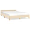 vidaXL Cadre de lit sans matelas cr&egrave;me 140x200 cm tissu