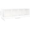 vidaXL Bibliothèque/Meuble TV Blanc 36x30x143 cm Bois d'ingénierie