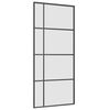 vidaXL Porte coulissante kit de quincaillerie noir 90x205 cm verre ESG