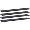 vidaXL Panneaux de biblioth&egrave;que 4 pcs Gris 60x10x1,5 cm Agglom&eacute;r&eacute;