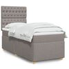 vidaXL Sommier &agrave; lattes de lit avec matelas Taupe 80x200 cm Tissu