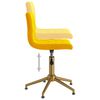 vidaXL Chaise pivotante de salle &agrave; manger Jaune moutarde Velours