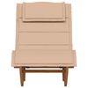 vidaXL Chaise longue &agrave; bascule avec coussin en bois massif d'acacia