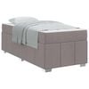 vidaXL Cadre de lit avec matelas Taupe 120 x 190 cm tissu