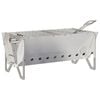 vidaXL Foyer de camping 42 x 22 x 18 cm Acier inoxydable Argent&eacute;