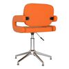 vidaXL Chaises pivotantes &agrave; manger lot de 2 orange similicuir