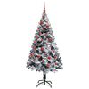 vidaXL Sapin de Noël artificiel Blanc 150 cm PVC, Acier et Plastique