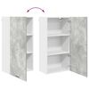 vidaXL Armoire suspendue Gris b&eacute;ton et Blanc 50 x 31 x 100 cm