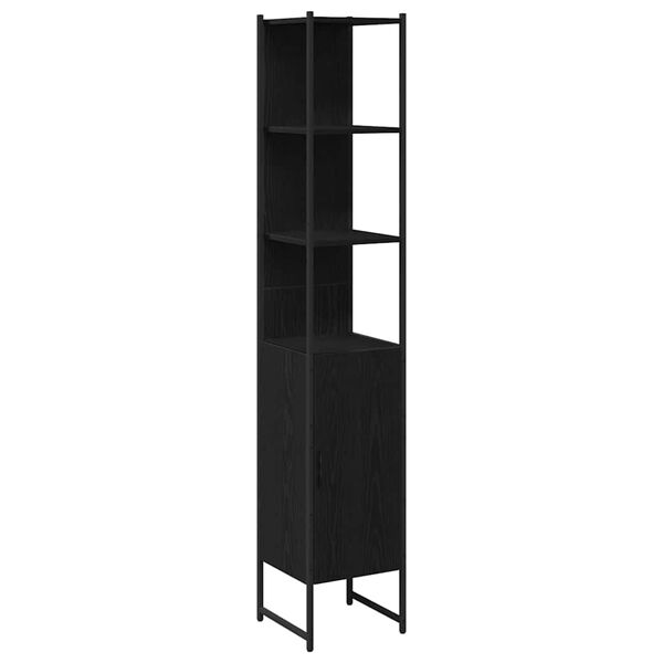 vidaXL Armoire de salle de bain Ch&ecirc;ne noir 33 x 33 x 185,5 cm