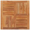 vidaXL Dessus de table Bois de teck solide Carr&eacute; 90x90x2,5 cm