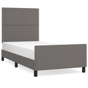 vidaXL Cadre de lit sans matelas gris 100x200 cm similicuir