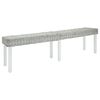 vidaXL Banc Blanc 160x35x45 cm Rotin kubu naturel et acajou solide