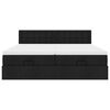 VidaXL Cadre de lit ottoman avec matelas noir 160x200 cm tissu