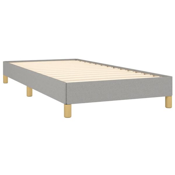 vidaXL Cadre de lit sans matelas gris clair 100x200 cm tissu