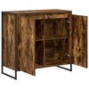 vidaXL Meuble d'appoint Ch&ecirc;ne Fum&eacute; 79 x 36 x 75 cm Bois d'ing&eacute;nierie