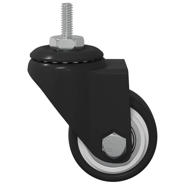 vidaXL Roue pivotante 12 pcs Noir 40,4 x 40,4 x 19,7 mm Fer et nylon