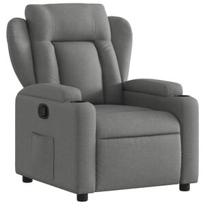 vidaXL Fauteuil inclinable en tissu gris fonc&eacute;