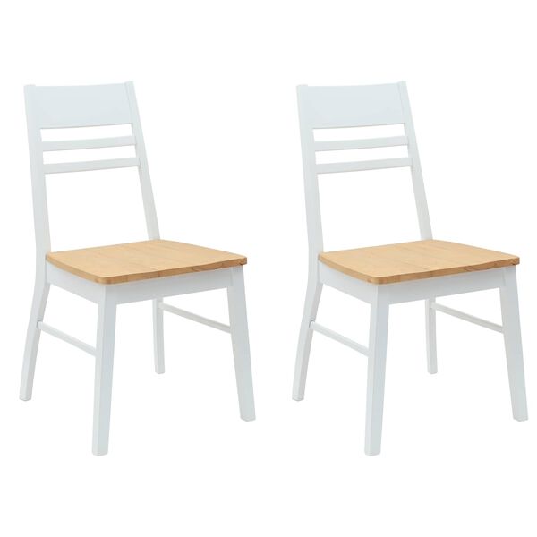 vidaXL Chaises de salle &agrave; manger 2 pcs Blanc 43 x 54 x 89 cm