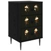 vidaXL Table de chevet BREMEN Ch&ecirc;ne noir 36 x 33 x 61 cm
