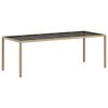 vidaXL Ensemble de salle &agrave; manger pour jardin 9 pcs Beige polyrotin