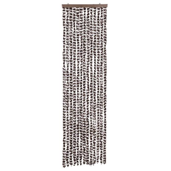 vidaXL Moustiquaire Marron et blanc 56x185 cm Chenille