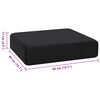 vidaXL Coussin d&rsquo;assise Noir 40 x 40 x 11 cm Mousse PU