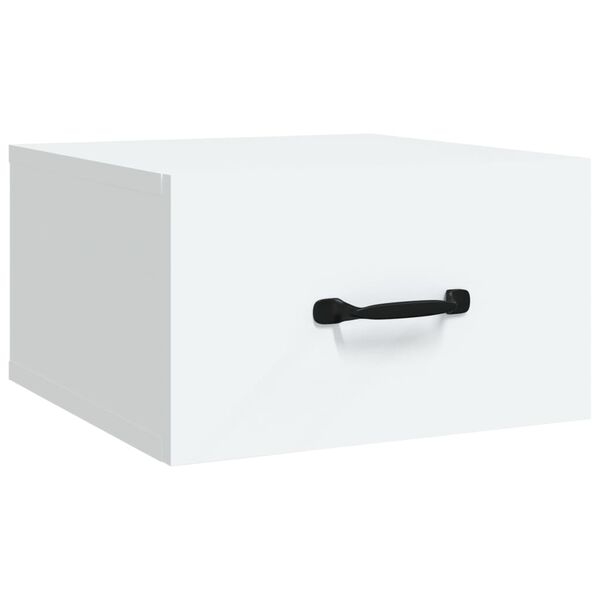 vidaXL Table de chevet murale Blanc 35x35x20 cm