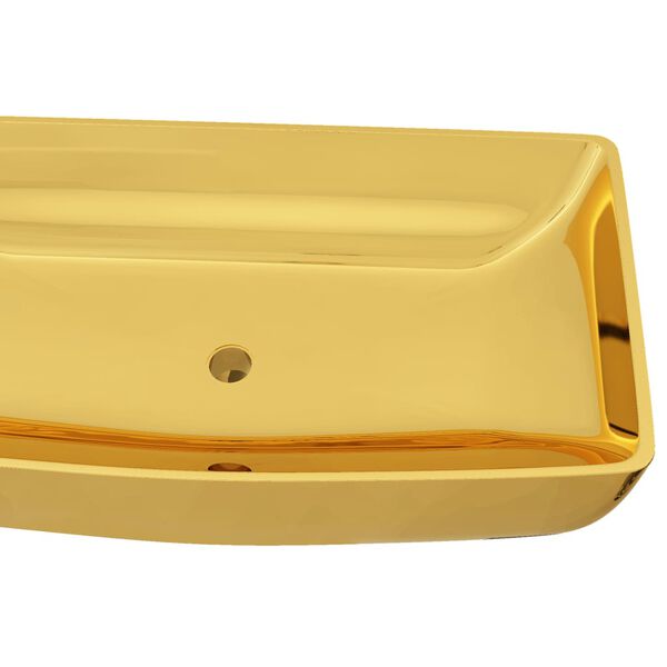vidaXL Lavabo 71 x 38 x 13,5 cm Céramique Doré