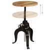 vidaXL Table de bar Bois de manguier massif 60 x (76-110) cm
