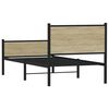 vidaXL Cadre de lit en métal sans matelas chêne sonoma 75x190 cm