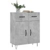 vidaXL Buffet gris b&eacute;ton 69,5x34x90 cm bois d'ing&eacute;nierie