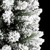 vidaXL Sapin de Noël artificiel mince avec neige floquée 210 cm PVC/PE