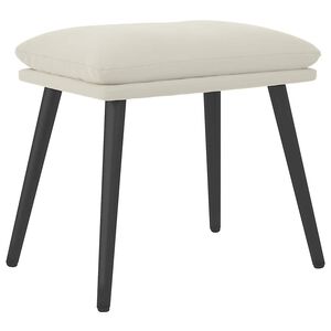 vidaXL Repose-pied Blanc cr&egrave;me 45x29,5x35 cm Velours