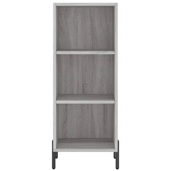 vidaXL Buffet sonoma gris 34,5x32,5x90 cm bois d'ing&eacute;nierie