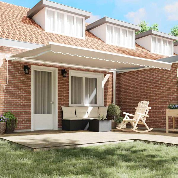 vidaXL Auvent Beige 450 x 350 x 165 cm Polyester