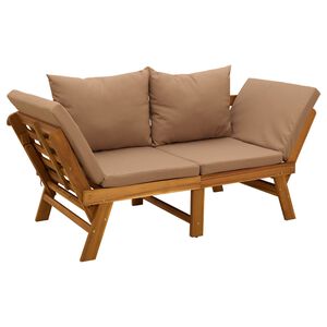 vidaXL Banc de jardin 3 en 1 avec coussins Bois d'Acacia Massif