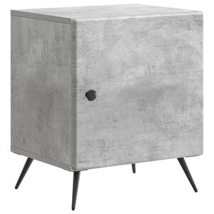 vidaXL Cabinet de chevet Gris b&eacute;ton 43 x 34,5 x 50 cm