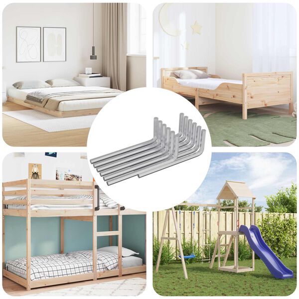 vidaXL Cl&eacute; hexagonale 12 pcs Argent&eacute; 32 x 86 mm Acier