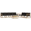 vidaXL Ensemble de canap&eacute;s d'ext&eacute;rieur 8 pcs Blanc et noir