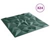 vidaXL Panneaux muraux 24 pcs Vert Am&eacute;thyste 50 x 50 cm Mousse XPS