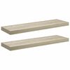 vidaXL &Eacute;tag&egrave;res murales flottantes 2 pcs Ch&ecirc;ne 80x23,5x3,8 cm MDF