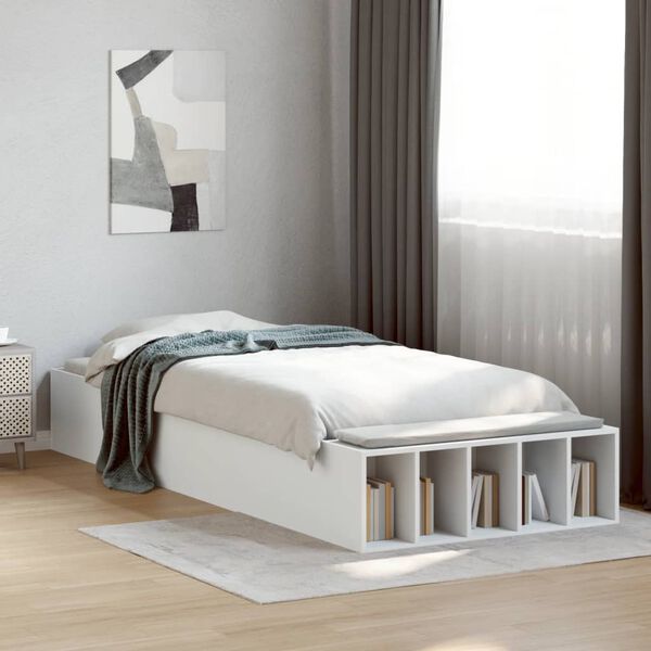 vidaXL Cadre de lit sans matelas blanc 90x190 cm