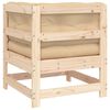 vidaXL Canap&eacute; d'angle avec coussins bois de pin solide