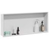 vidaXL Niche de Douche Blanc 75 x 30 x 9,5 cm Acier inoxydable