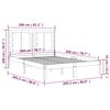vidaXL Cadre de lit sans matelas noir 200x200 cm bois massif de pin