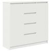 vidaXL Buffet avec tiroirs blanc 100,5x35x98,5 cm bois d'ing&eacute;nierie