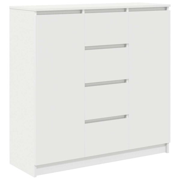 vidaXL Buffet avec tiroirs blanc 100,5x35x98,5 cm bois d'ing&eacute;nierie