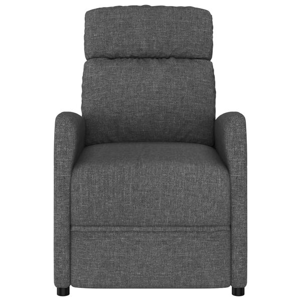 vidaXL Fauteuil de massage inclinable Gris fonc&eacute; Tissu
