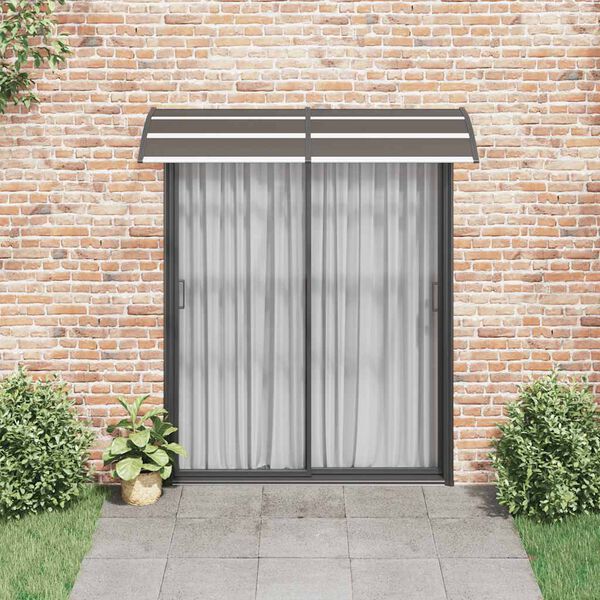 vidaXL Auvent de porte Noir 200x75 cm PC